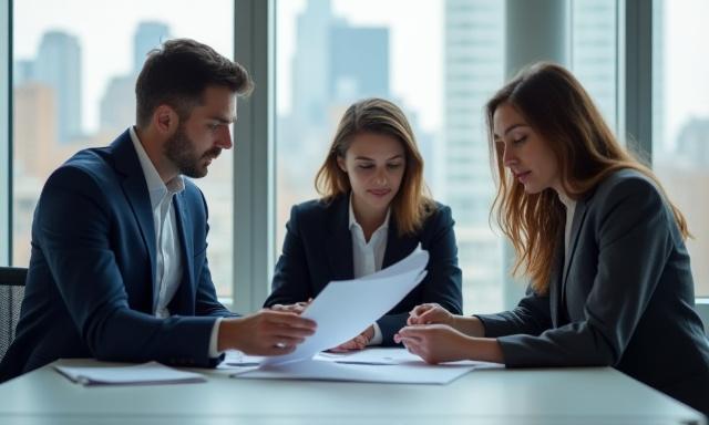 Diverse professionals collaborating in a high-rise NYC office space