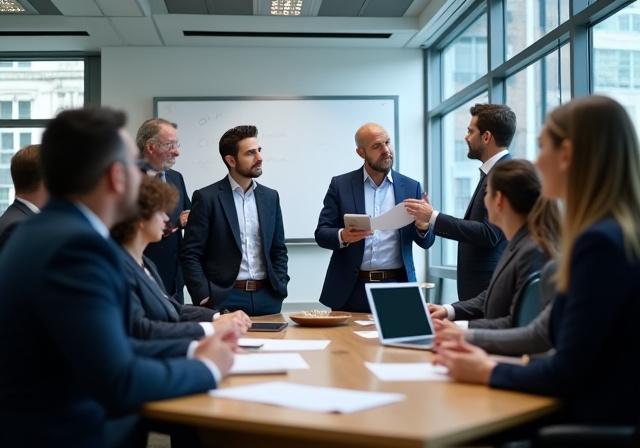 Zephyr Consults team collaborating in a New York boardroom